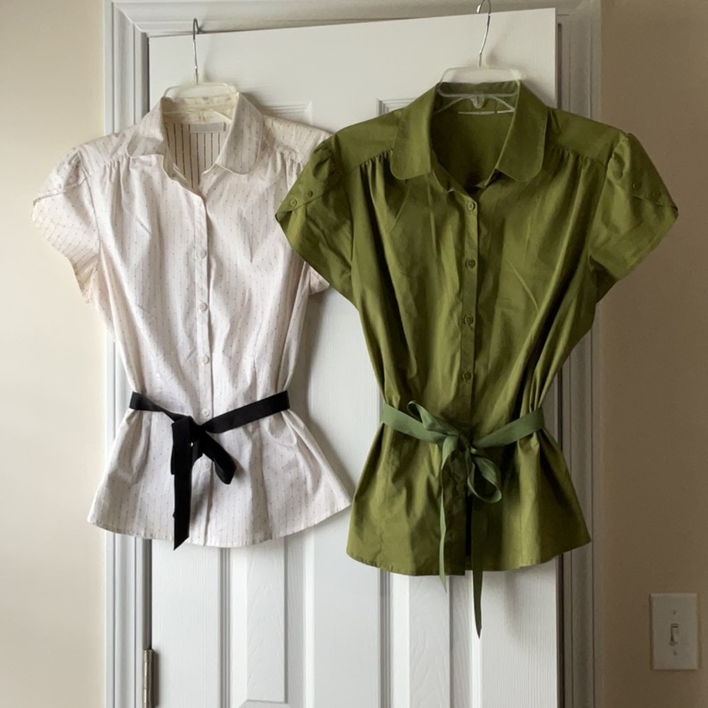 Stylish Women's Tops in White and Green